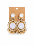 Ivory Pearl Statement Chandbali Earrings