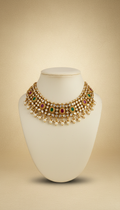 Gold-Plated Kundan Choker Necklace